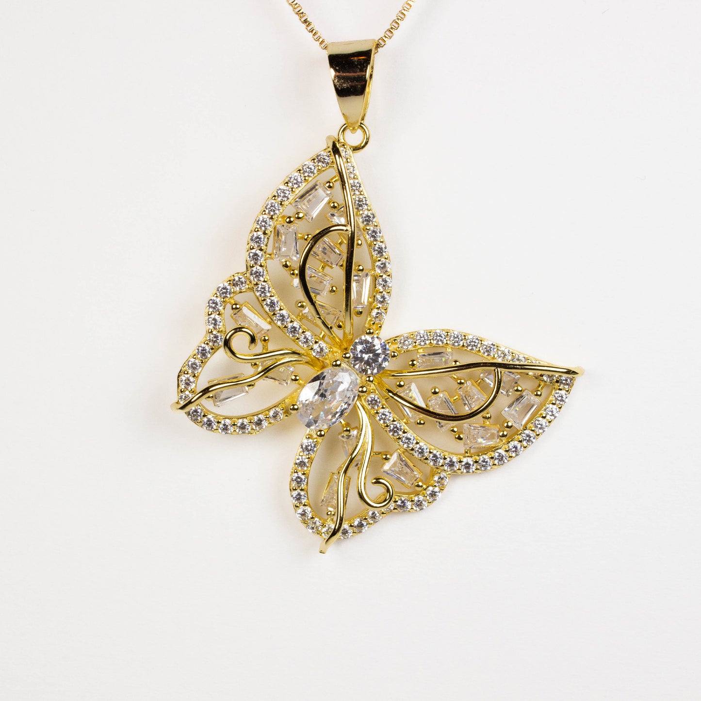 BUTTERFLY BLISS - GOLD PLATED OVER 925 SOLID SILVER