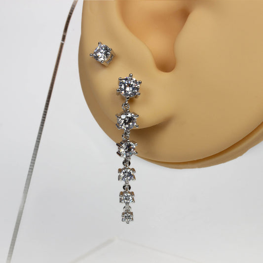 LUXURIOUS CHANDELIER - SOLID SILVER EARRINGS