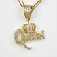 GOLD QUEEN PAPER CLIP NECKLACE - GOLD PLATED