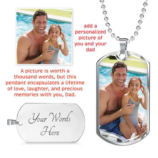 FATHERS DAY - PERSONALIZED PICTURE AND BACK ENGRAVING