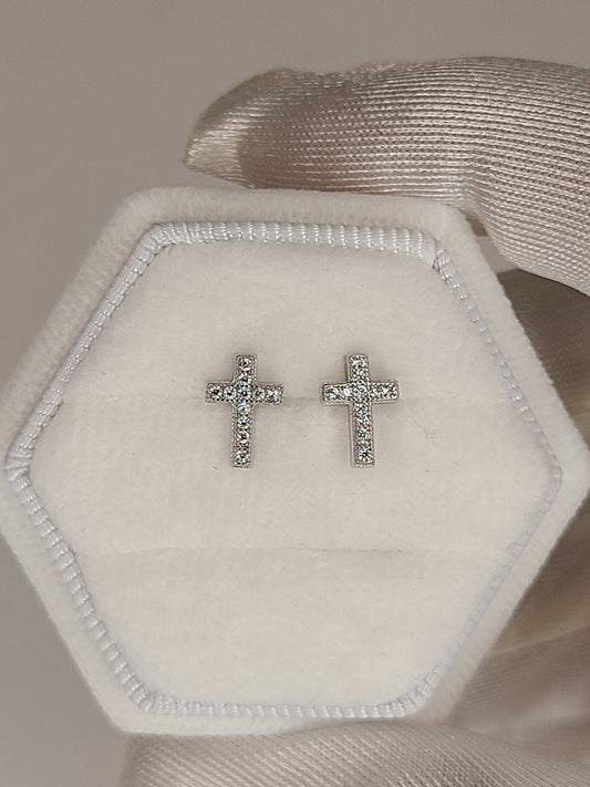 CHRISTIAN CROSS EARRINGS- MEDIUM