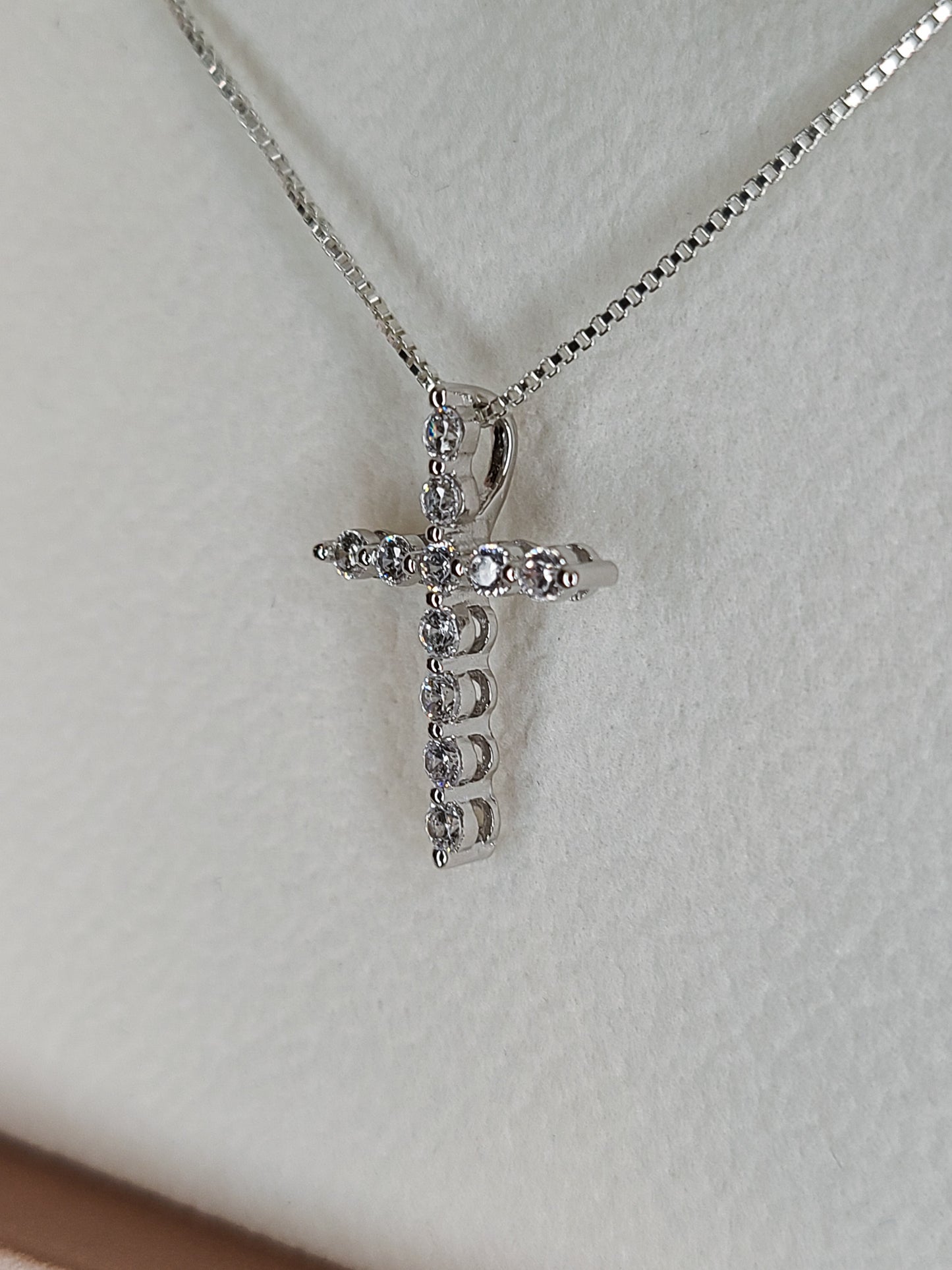 DAINTY BLING CROSS NECKLACE