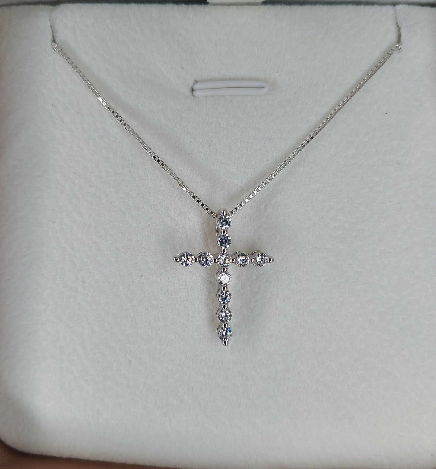 DAINTY BLING CROSS NECKLACE