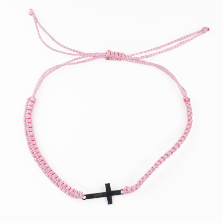 SHOW YOUR FAITH CROSS BRACELET "PINK"