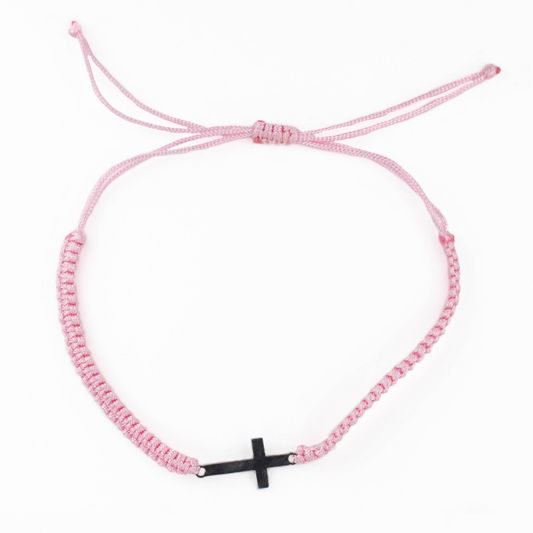 SHOW YOUR FAITH CROSS BRACELET "PINK"