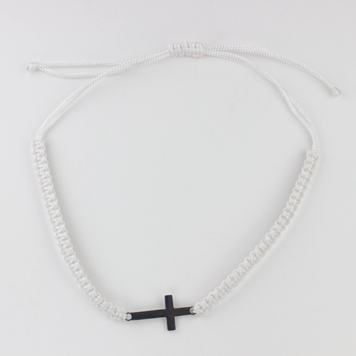 SHOW YOUR FAITH CROSS BRACELET "WHITE"