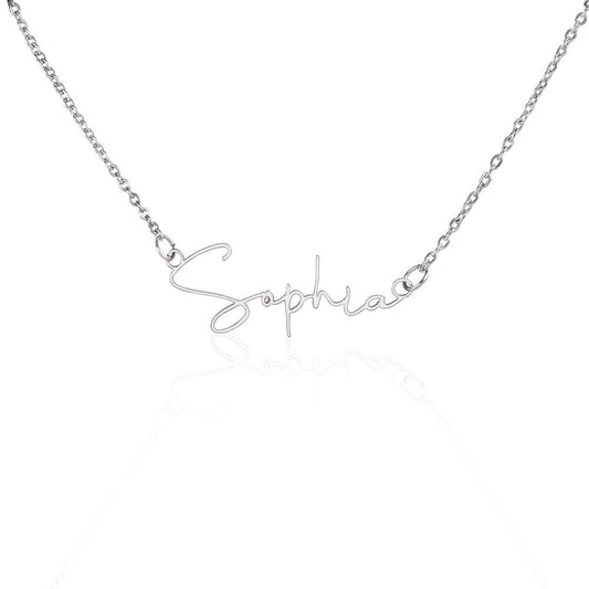 SIGNATURE STYLE NAME NECKLACE - MADE AND SHIPS FROM USA