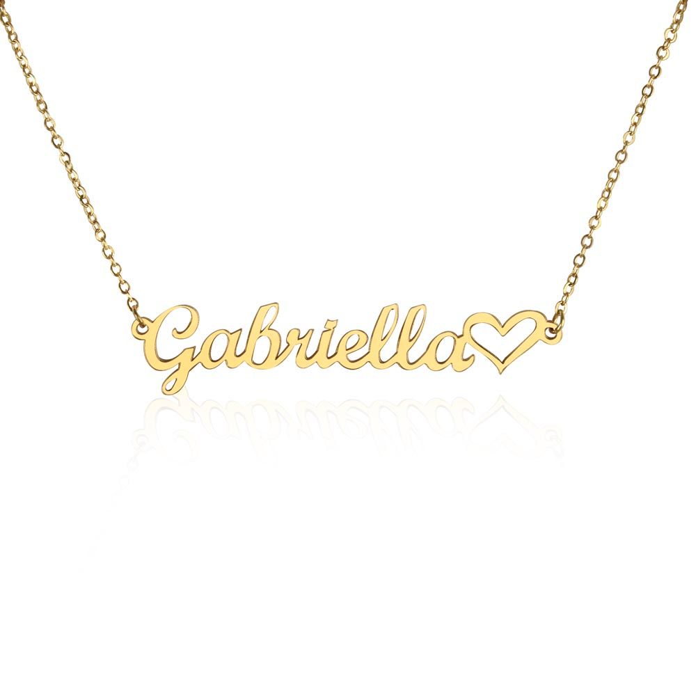 PERSONALIZED HEART NAME NECKLACE - MADE AND SHIPS FROM USA