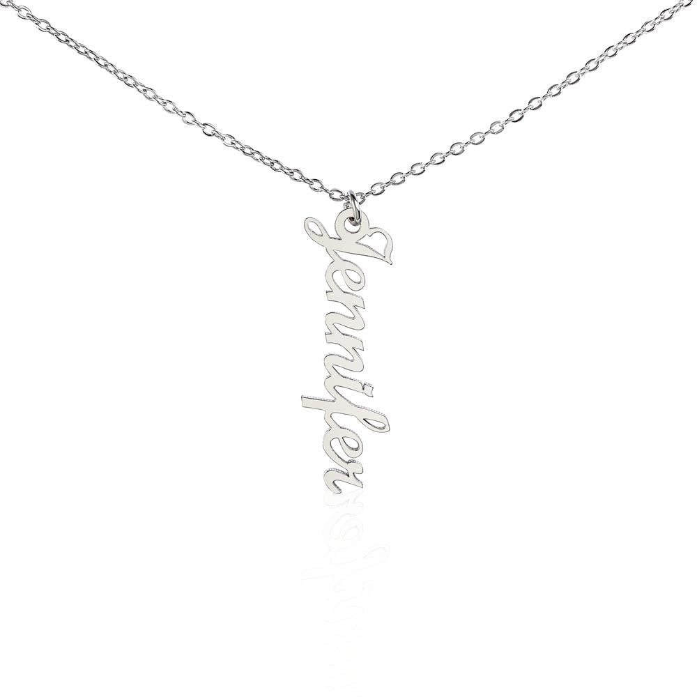 PERSONALIZED VERTICAL NAME NECKLACE | MADE AND SHIPS FROM USA