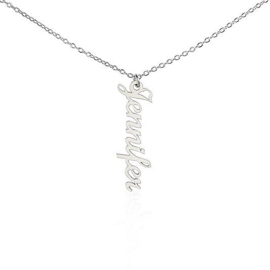 PERSONALIZED VERTICAL NAME NECKLACE | MADE AND SHIPS FROM USA