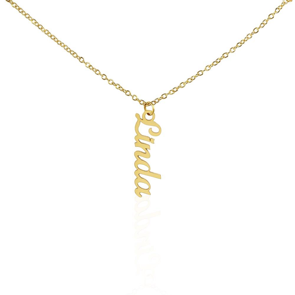 PERSONALIZED VERTICAL NAME NECKLACE | MADE AND SHIPS FROM USA