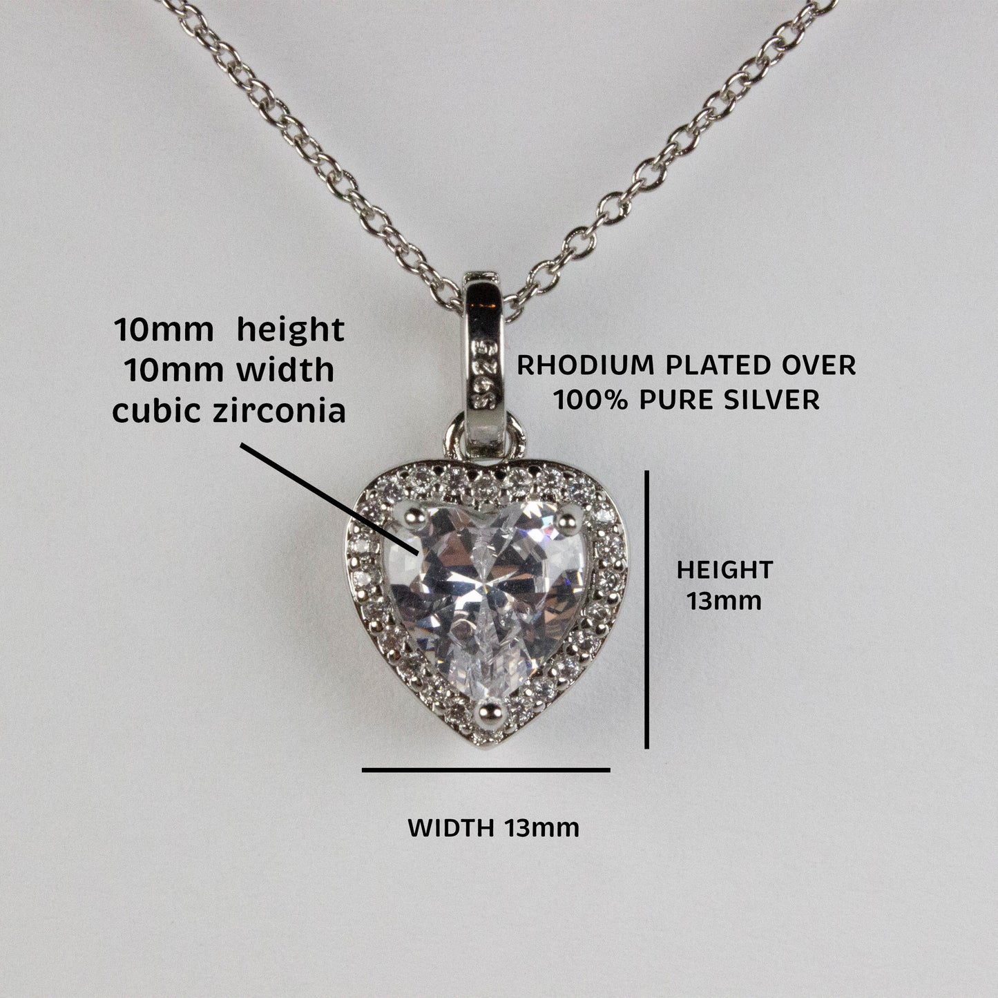 PRECIOUS ZIRCONIA HEART NECKLACE