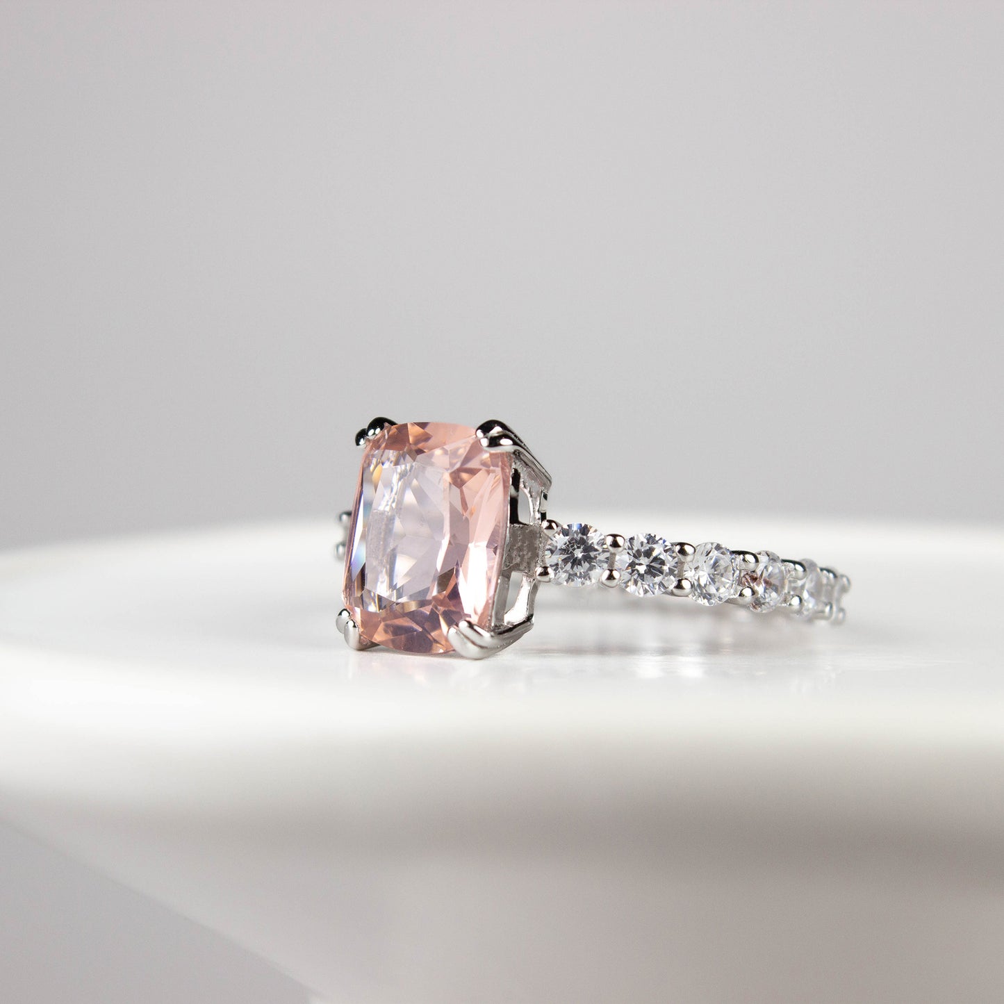 PINK PERFECTION - SOLID 925 SILVER CUBIC ZIRCONIA