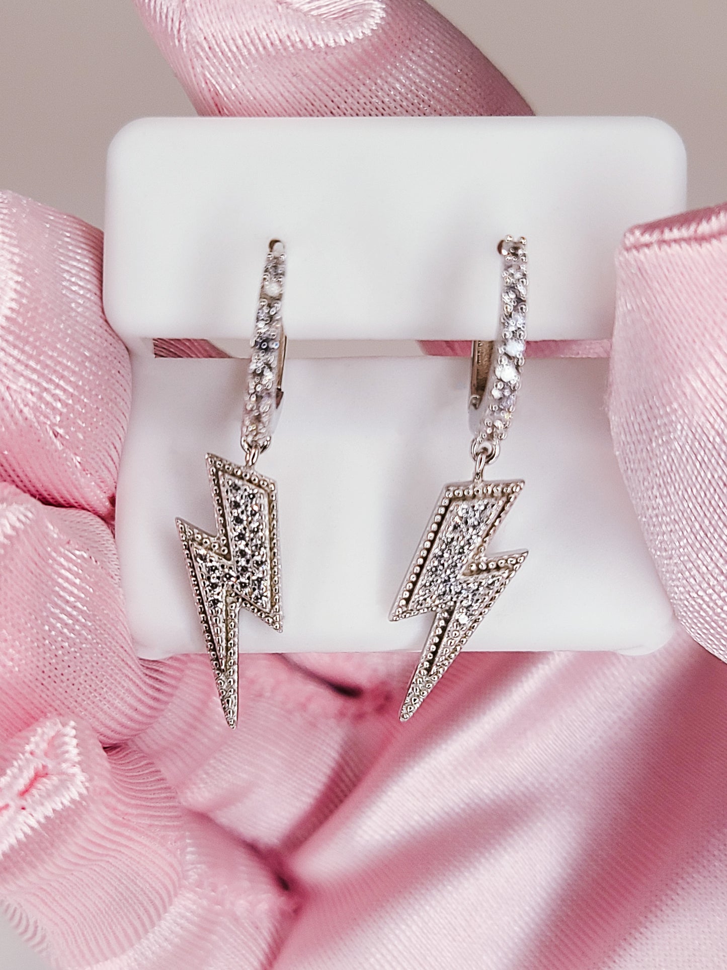 THUNTHER BOLT EARRINGS - 925 SOLID SILVER